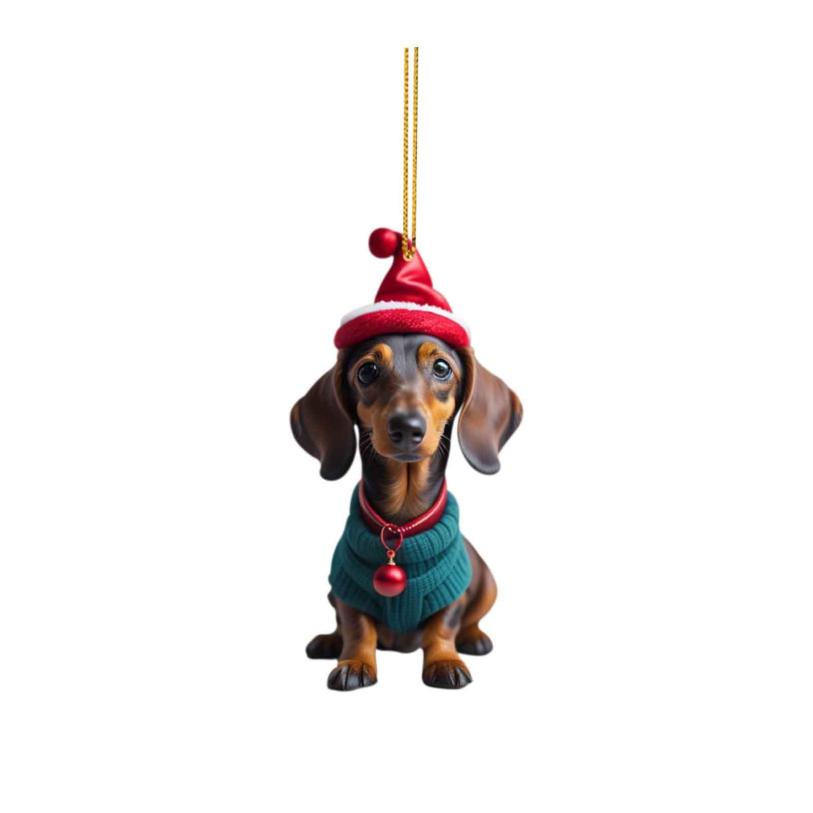 Christmas Decorations Sale Clearance Cross Border Christmas Dog Car Hanger Christmas Decoration Acrylic Car Hanger Home Hanger Unclaimed Packages For Sale Returns Pallet #13