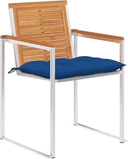Kangmusi 3078549 - Sillas de jardín (8 unidades, madera maciza, con cojín)
