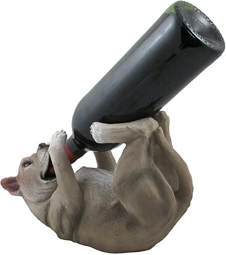 Miniatura 3 de Pit Bull potable Botella de vino titular Estatua en decorativos Home Bar Decor Pet Esculturas Y cifras de Pitbull estante de vino y Stands y