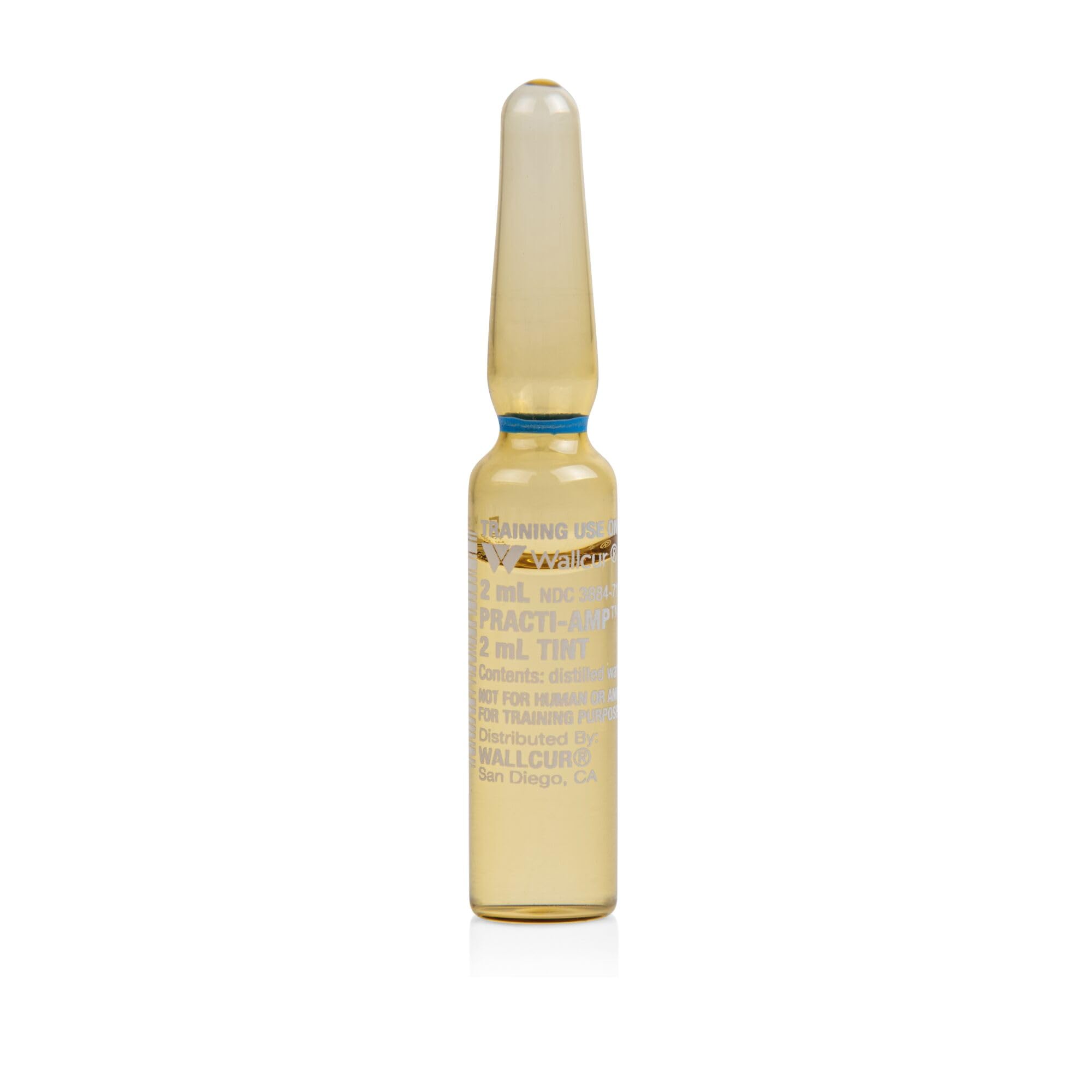 Practi-Ampulle 2mL Getönt (Packung mit 100) - Simulationsprodukt für medizinisches Training