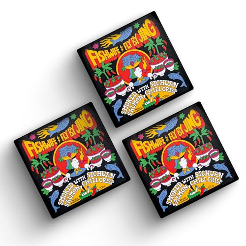 Fishwife Smoked Salmon with Fly by Jing Sichuan Chili Crisp 3-Pack (3.2 Ounce) | Gluten Free, High Protein, Paleo Friendly | Hand-Packed with Sichuan Chili Sauce