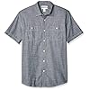 Amazon Essentials Regular-fit Short-sleeve Chambray Shirt heren Button Down Shirt