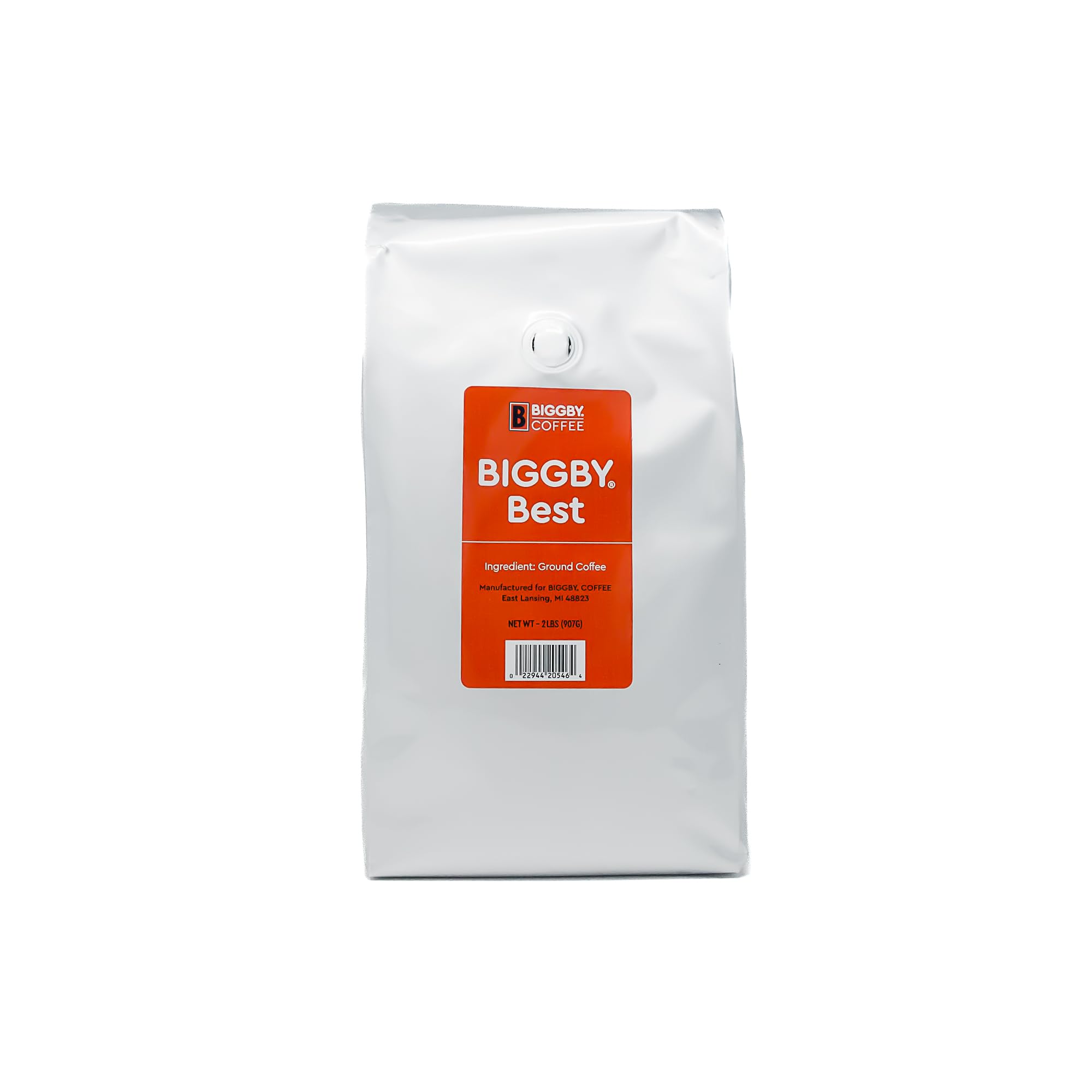 BIGGBY Best Ground Coffee, 100% Farm-Direct, 2lb Bag, Medium Roast