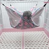 SOBW Hängematte Höhle 2 Ebenen Hängendes Bett Flauschige Hängebett Käfig Kleintierebett Intellektuelles Spielzeug mit Haken for Ratte Chinchillas Totoro Hamster Frettchen Mäuse Nager