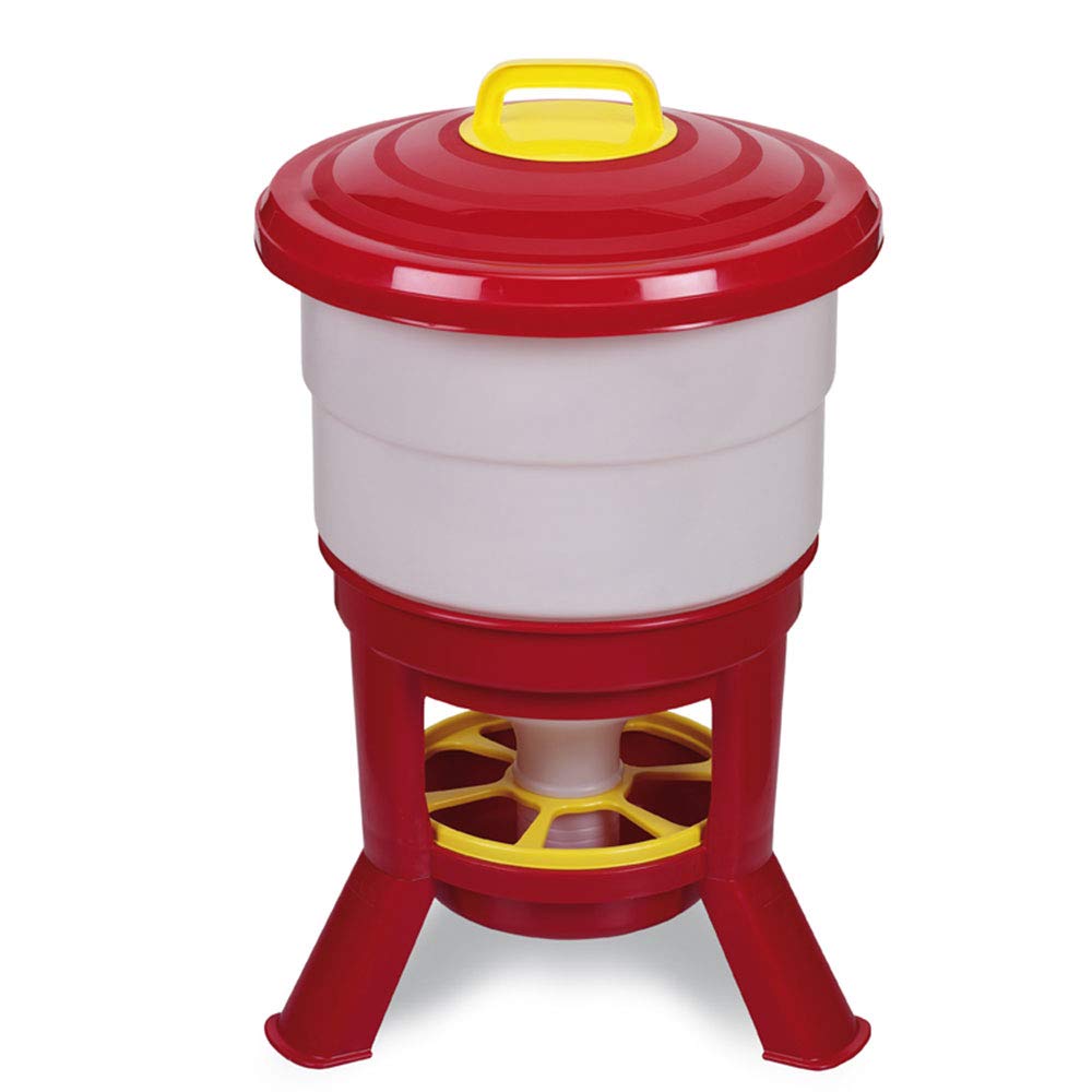 Tolva Gallinas SILO Premium 40 L - Comedero Grande con Patas para Aves de Corral - Tolva de Gran Capacidad para Gallinas, Fabricada en plástico Resistente