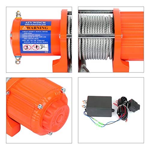 Cabrestante eléctrico Roadfar 4500 lb con control remoto miniatura 4