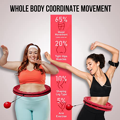 image for Infinity Weighted Hula Fit Hoop for Adult Weight Loss, 2 in 1 Smart Fi