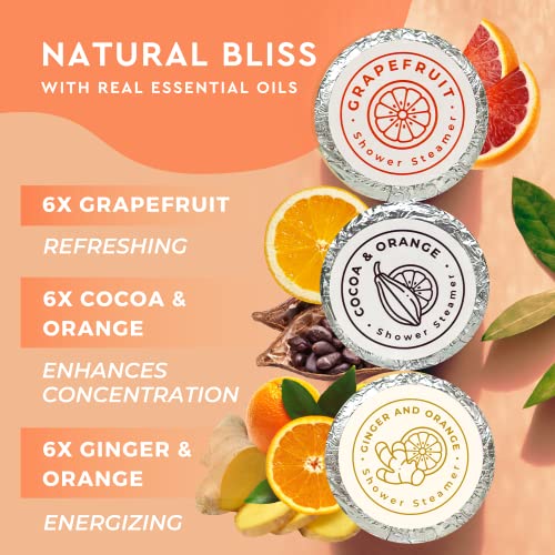 Cleverfy Shower Steamers Aromatherapy - Pack Of 18 Energy Restoring Shower Bombs With Essential Oils. Birthday Gifts For Women And Men. #TOP4