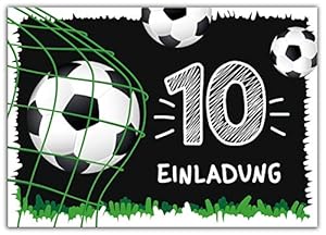 Junaversum Fußball Einladungskarten 12er Set