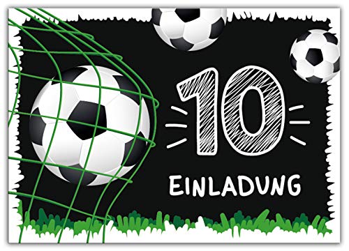 Junaversum Fußball Einladungskarten 12er Set