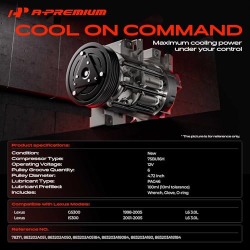 A-Premium Air Conditioner AC Compressor with Clutch by A-Premium - Used condition - Image 2