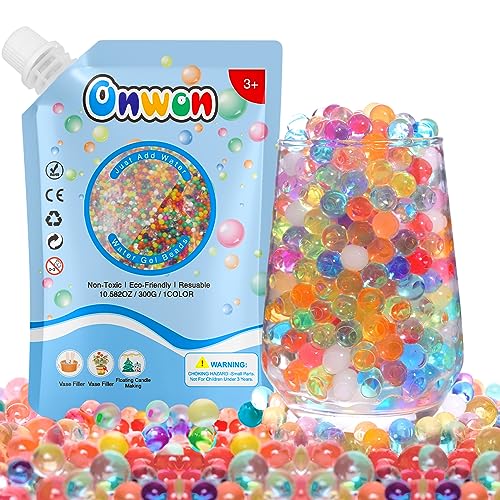 Onwon Wasserperlen,70000 Perlen Wasserperlen für Pflanzen,Gelperlen Bunte,Ungiftig Wiederverwendbare & Biologisch Abbaubar,Water Beads für Deko Und Vase FüLlstoff