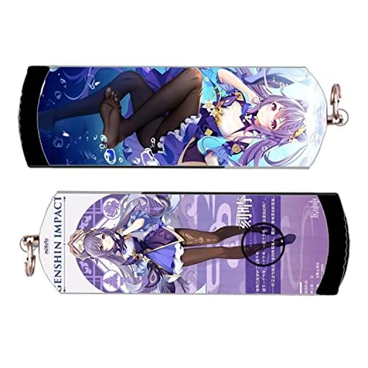 QPWZ Keqing Genshin Impact Anime U Disk, Personalidade de Desenho Animado Elegante Rotativo Dispositivo de Armazenamento Portátil