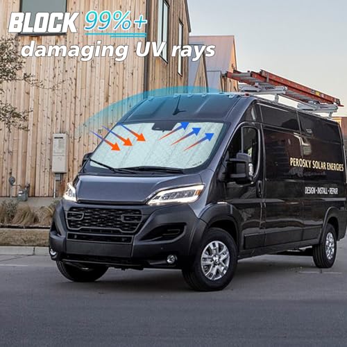Image of Thickest Windshield Sun Shade for 2014-2026 Dodge RAM ProMaster Cargo Van