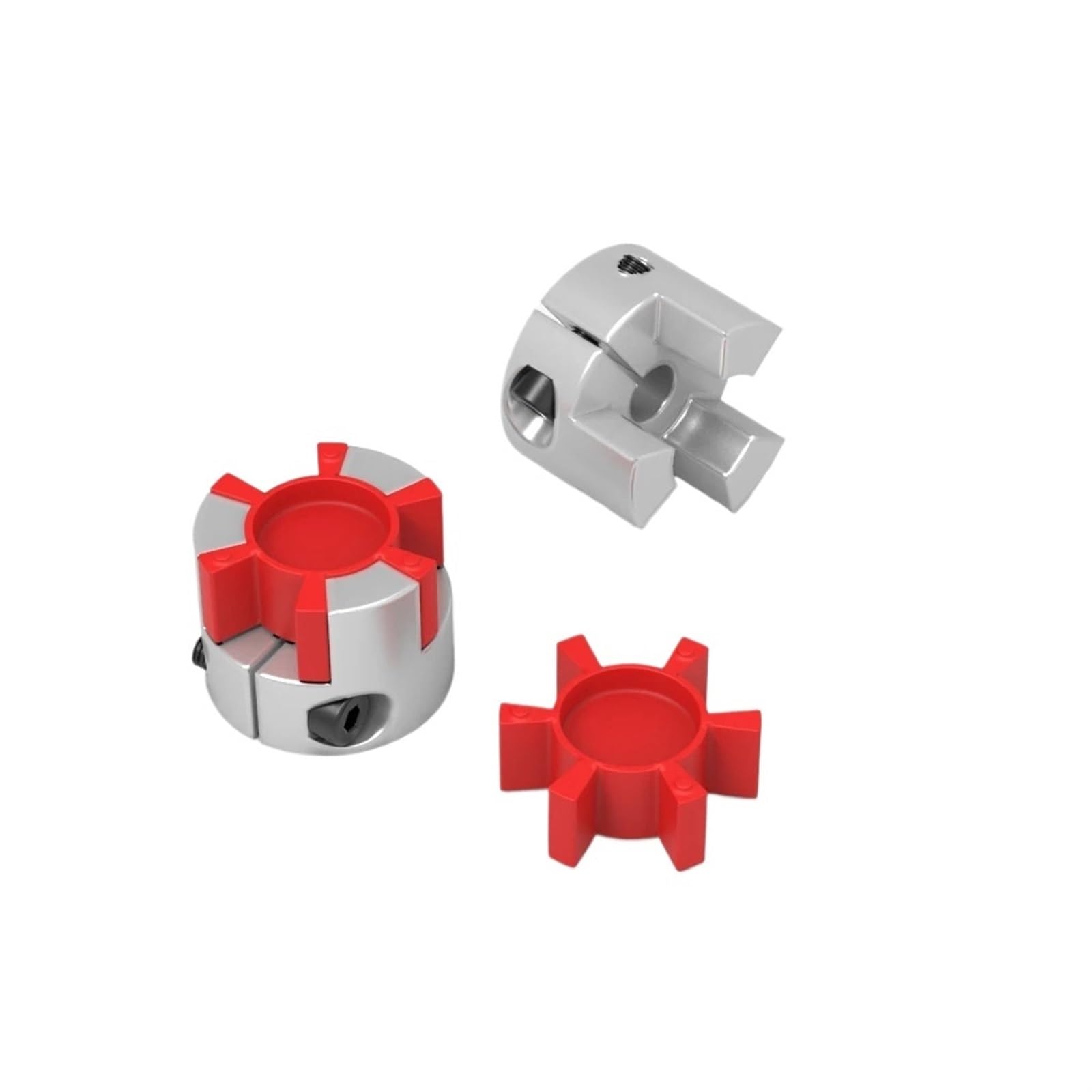 D30L35A Coupleur à Trois mâchoires en Aluminium Plum Accouplement d'arbre Flexible Connecteur de Moteur Accouplements Flexibles 7/8/10/12/14/16 mm(5mm to 7mm)