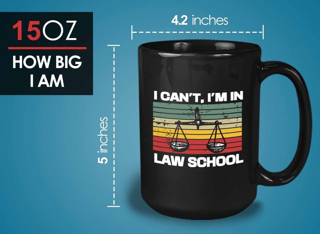 Bubble Hugs Lawyer Coffee Mug 15oz Black - I'm In Law School - Graduation Court Law Firm Judge Case Son Daughter Legal Practitioner for Law Student Family Attorney Advocate Jury Prosecutor Defendant