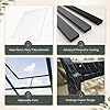 10x18 FT Aluminum Greenhouse, Durable Walk-in Polycarbonate Greenhouse Kit with Adjustable Roof Vent, Easy Assembly Outdoor Garden Greenhouse for Backyard, Black #3