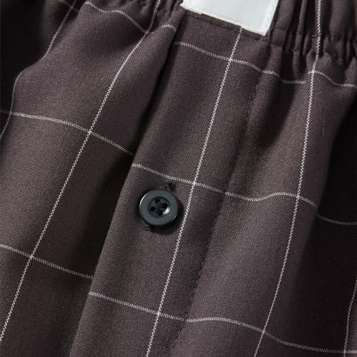 Image of Womens Boxer Shorts Gingham Y2k Pajama Cute Plaid Striped Print Lounge Sleep Shorts