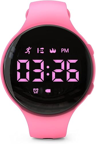 Reloj de seguimiento de fitness LED sin Bluetooth, reloj podómetro digital, con recuento de pasosdistanciacaloríascronómetroreloj despertador, gran