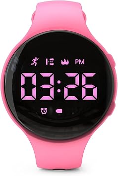 Non-Bluetooth Led Fitness Tracker Watch,Digital Pedometer Watch,with Step Counting/Distance/Calories/Stopwatch/Alarm Clock, Great Gift for Kids Teens Girls Boys Xmas