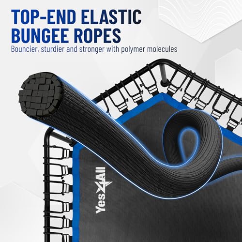 Image of Yes4All Rebounder Trampoline for Adults, 48-Inch, 350 LBS Stable & Silent Exercise Trampoline for Rebounding, Jumping Cardio