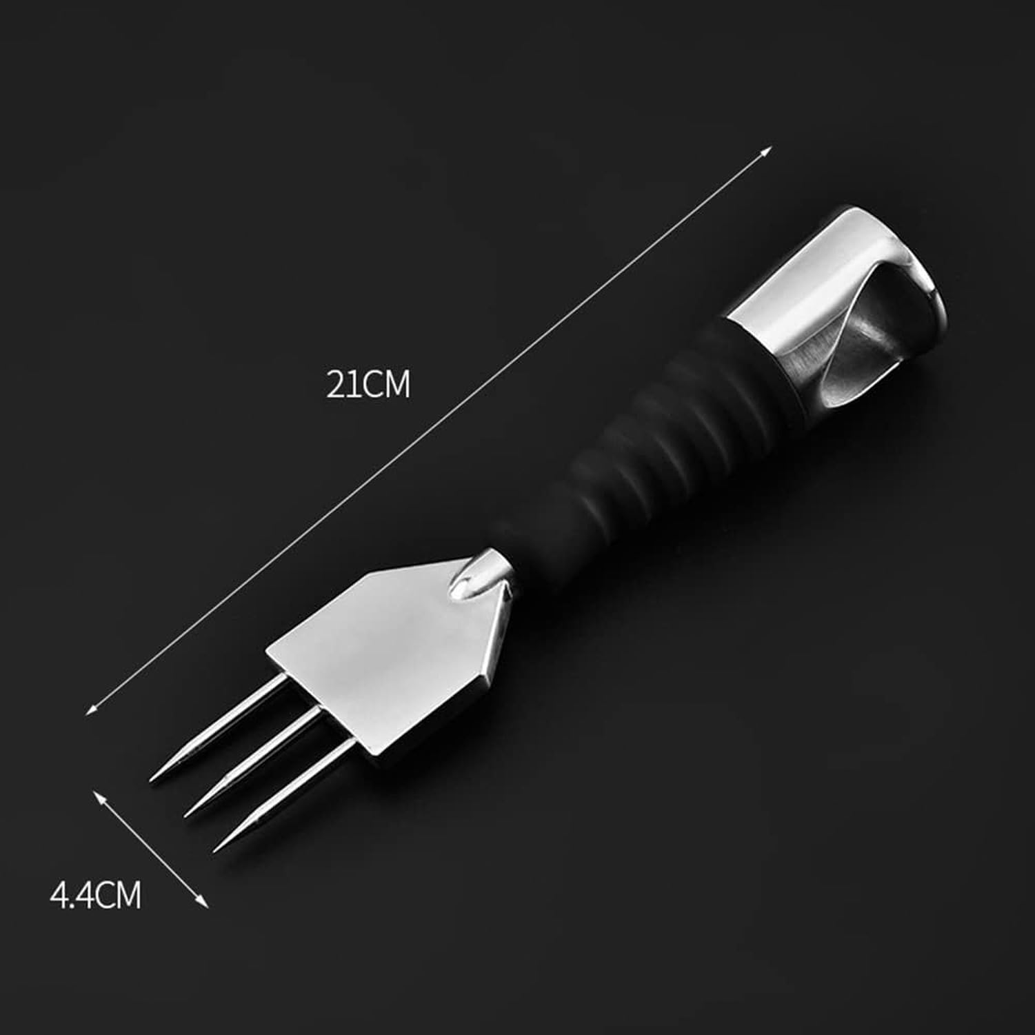 Ghiaccio Estrattore Piccozze in Acciaio Inox 304 con Impugnatura in Gomma, Scalpello Tritaghiaccio a Tre Punte Rimovibili, Stile Giapponese per Cucina, Bar, Bar, Stainless Steel