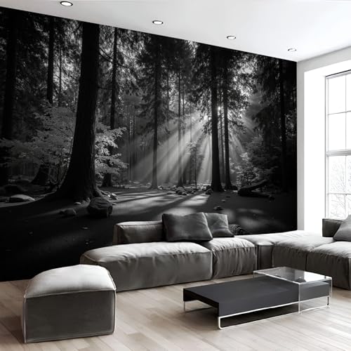 MIATCENRT 3D Sunlight Forest Wallpaper, Bedroom Restaurant Decoration Darkness Landscape
