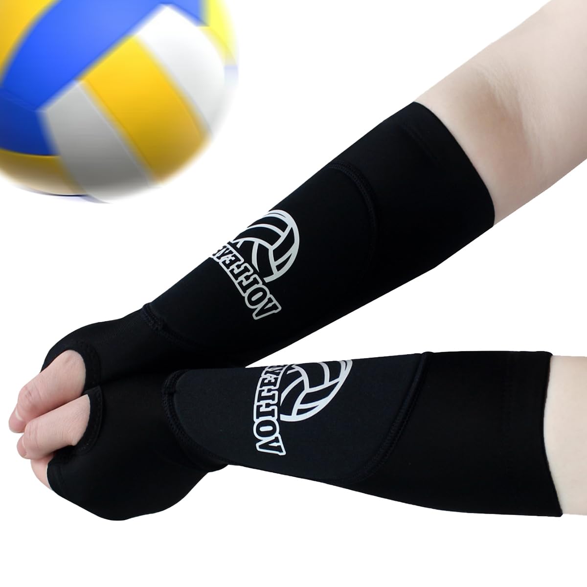 2XK-NOV Volleyball Arm Protectors for Women, Forearm Protection Accessories for Training, Sports Forearm Sleeves, with Protective Pad, 1 Pair (Measure your forearm circumference before purchasing)