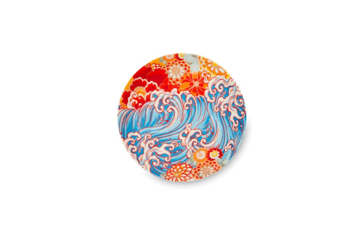 Excelsa Kimono - Juego de 6 platos de porcelana para aperitivos y postres, diseño japonés decorativo