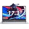 KAIGERR Portátil para juegos, AMD Ryzen 4300U de 17.3 pulgadas (4C/4T, procesador Intel Beat N100, hasta 3.7 GHz) 16 GB DDR4 RAM 512 GB SSD computadora comercial con cámara web, tipo C, batería de 62.7 Wh, KB numérico