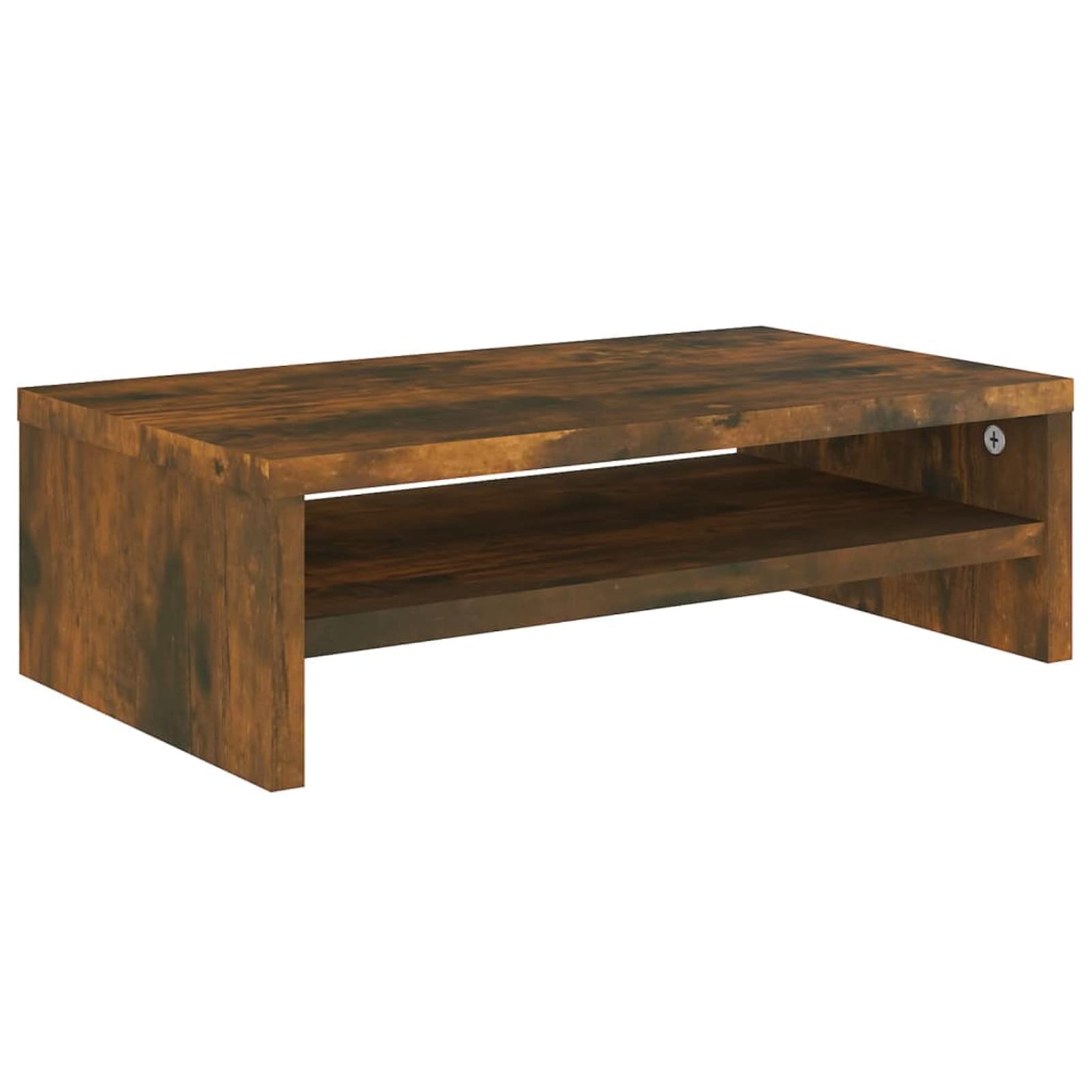 Chusui Supporto per Monitor,Supporto per Monitor da Scrivania,Supporto per Monitor PC,Supporto per Monitor Rovere Fumo 42x24x13 cm Legno Multistrato