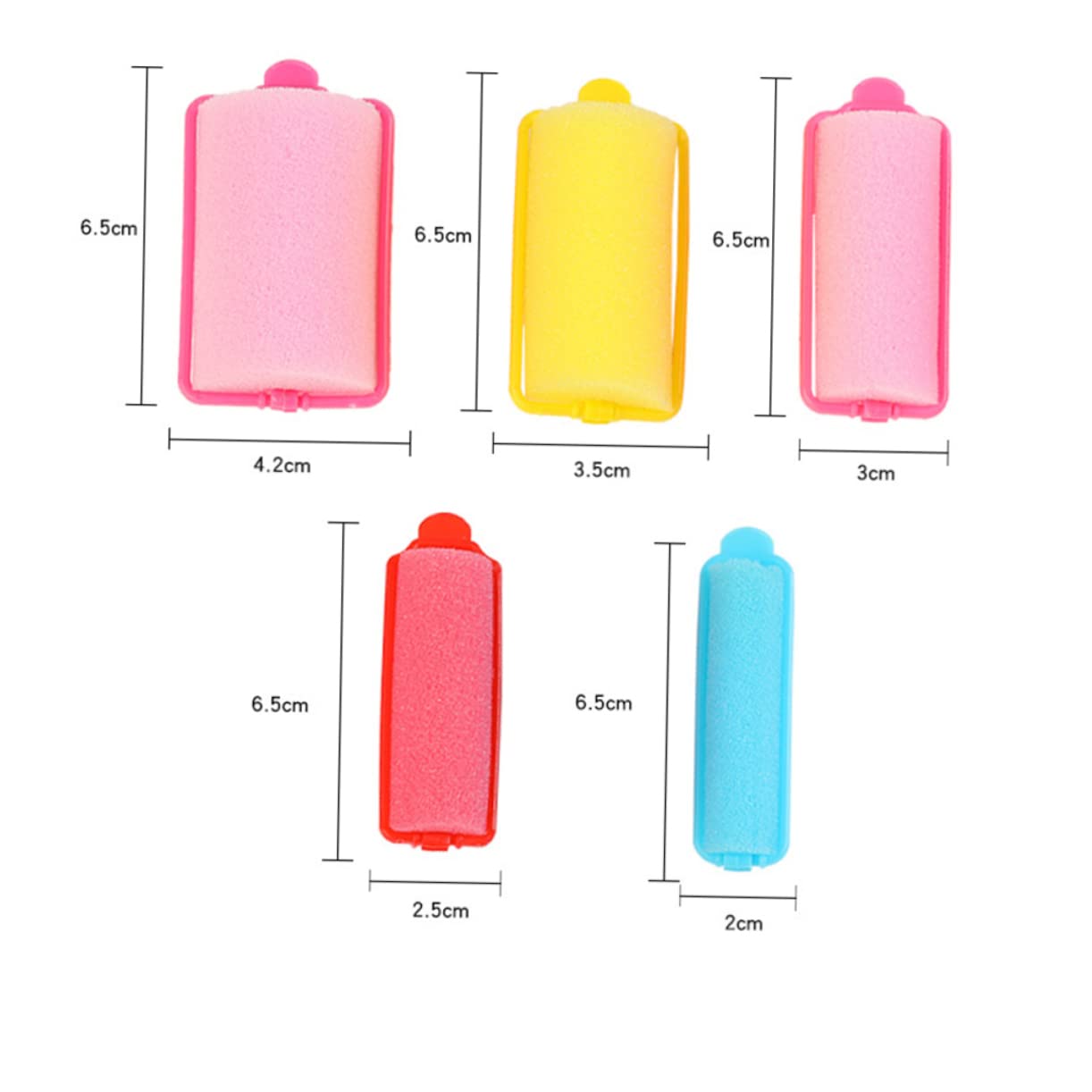 PartyKindom 1 Set Sponge Hair Curling Device Reusable Household Hair Rollers for Effortless Curls for Women Random Color