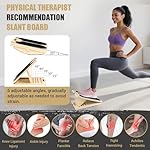 3-in-1 Slant Board & 180°/360° Balance Board, Portable 6 Angle Adjustable Calf Stretcher with Training Poster, Anti-Slip 300LBS Wobble Board for Physical Therapy, Standing Desk & Core Strength - Image 4