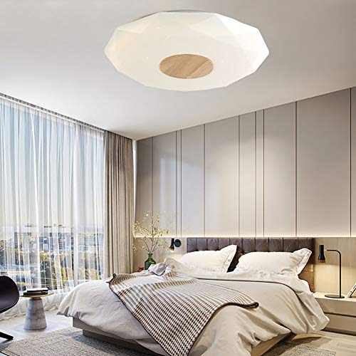 Moderne simple LED plafonnier bois, lampe de chambre à coucher créative - 4