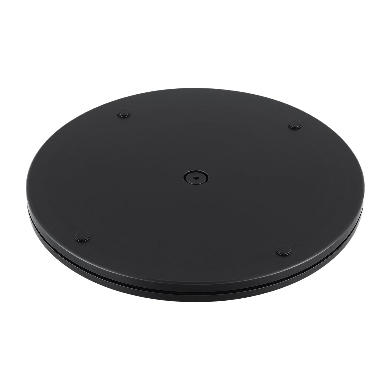 5 Stück Drehplatte 360 Grad 20 cm Durchmesser, Kunststoff Schwarz Manueller Drehteller, für TV Monitor Computer Bildschirm und Präsentationen