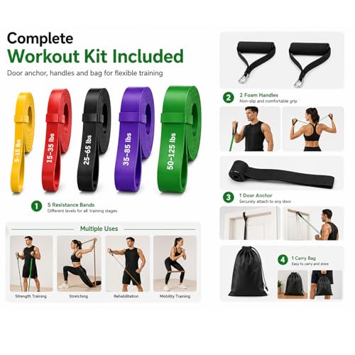 Bandes de résistance pour musculation à la maison sans haltères - 7