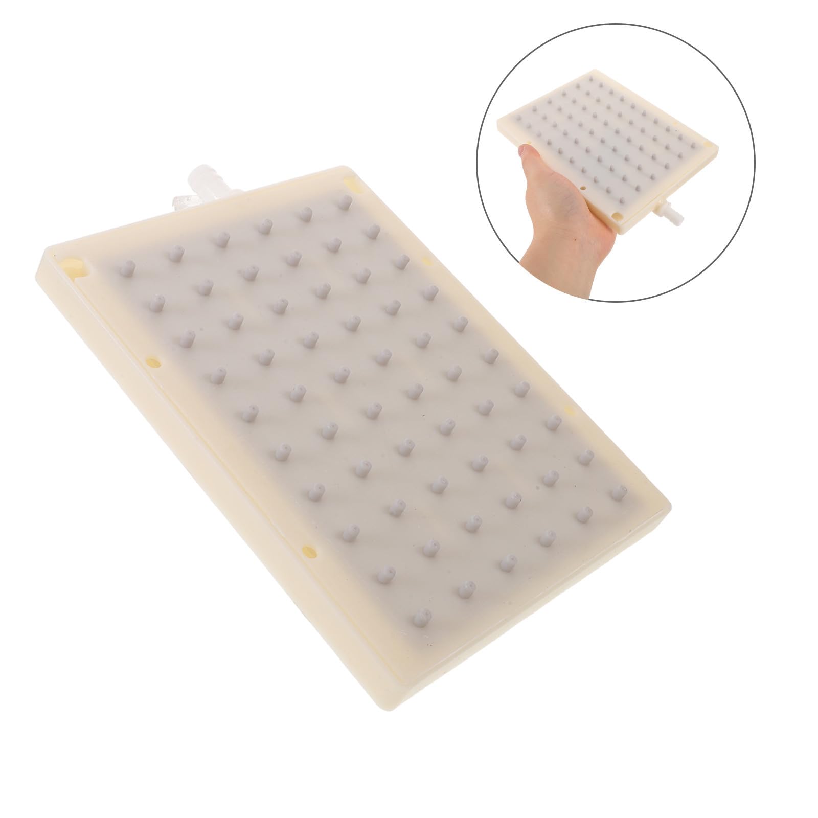 MERRYHAPY Placa de Boquilla para Cabezal de Ducha Rectangular 60 Orificios 20X14 CM Plástico Resistente Accesorio para Sistema de Ducha Superior Efecto Cascada