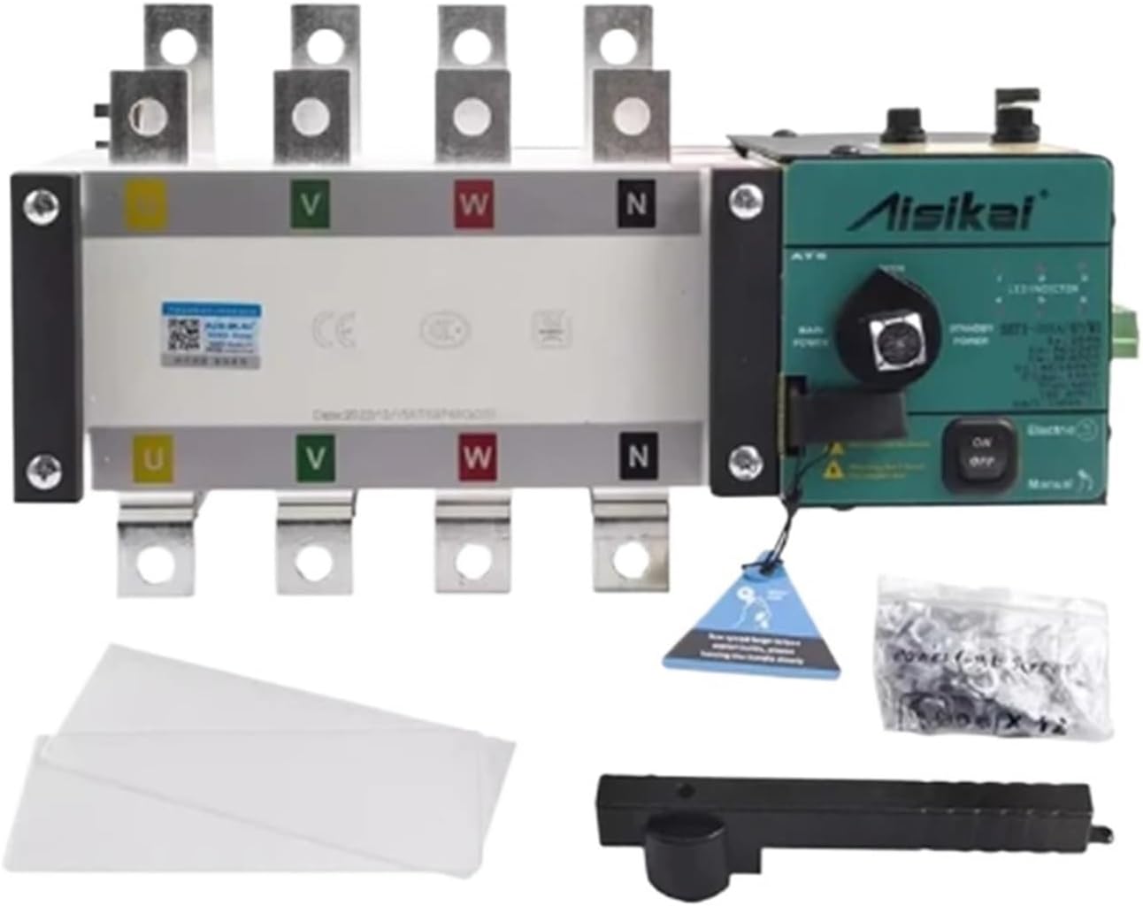 ATS Automatic Transfer Switch 4P 100A 160A 250A 300A AC220V Control Voltage Dual Power ATS Switch Generator Parts Shaluo(300A 4P)