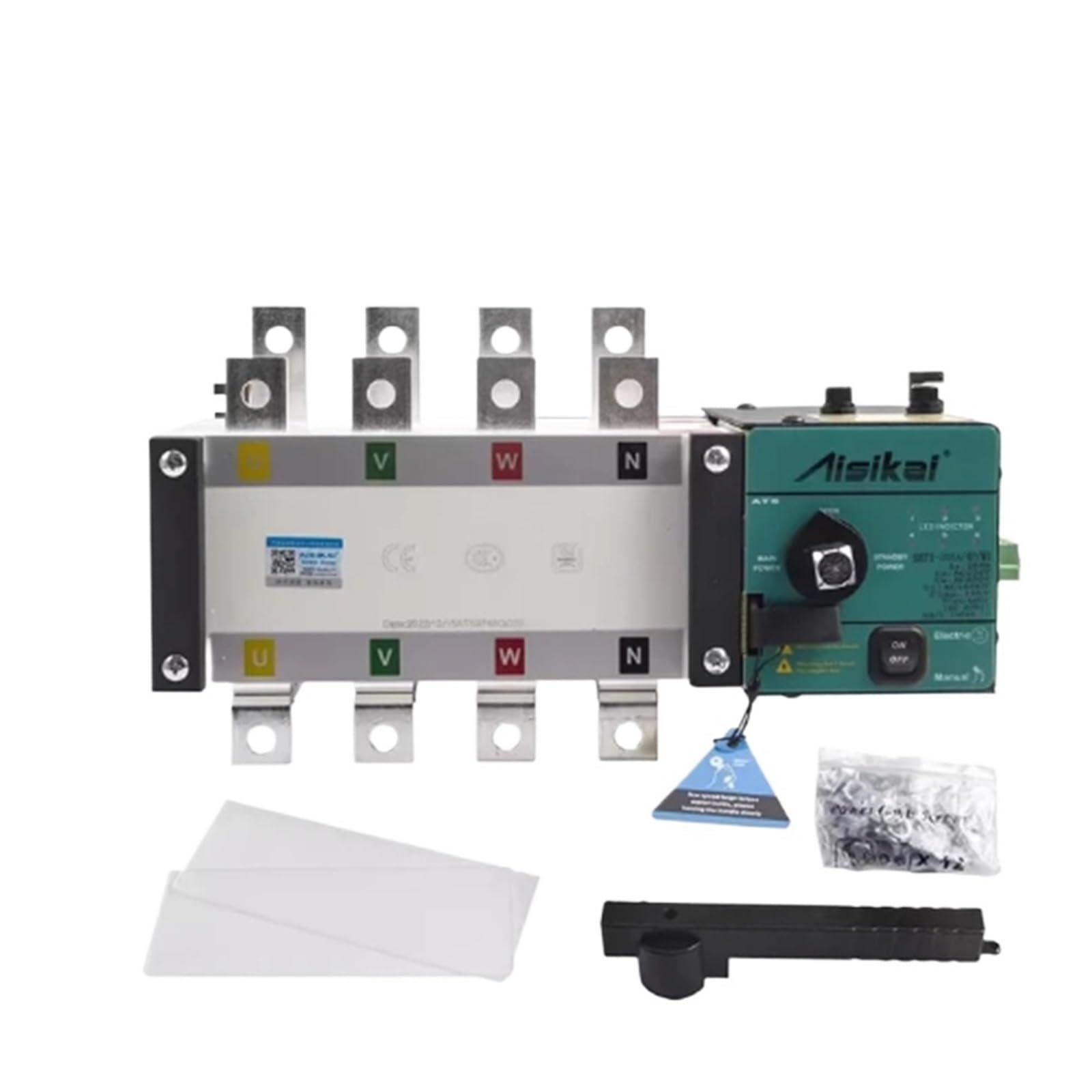JNURGWLYH ATS Automatic Transfer Switch 4P 100A 160A 250A 300A AC220V Control Voltage Dual Power ATS Switch Generator Parts Shaluo(300A 4P)
