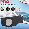 Atrend Bbox Single 10 Inch Subwoofer Sealed Enclosure - Fits 2002 - 2018 Dodge Ram Quad Cab - Carpeted Car Subwoofer Boxes & Enclosures - Subwoofer Box Improves Audio Quality, Sound and Bass - Charcoal