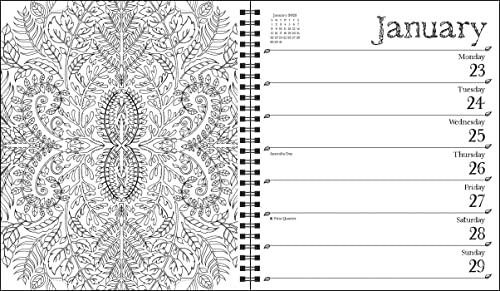 Johanna Basford 12-Month 2023 Coloring Weekly Planner Calendar: A Special Collection of Whimsical Il