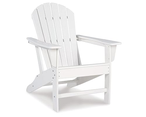 Sundown Treasure Outdoor Patio HDPE Weather Resistant Adirondack Chair, White