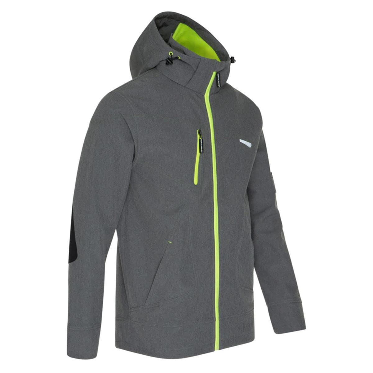 North Ways Veste Softshell Borel Gris Chiné Et Jaune Fluo