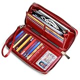 Fashion Long Wallet for women with large capacity,RFID Blcking,card holder&Leather Phone Bag