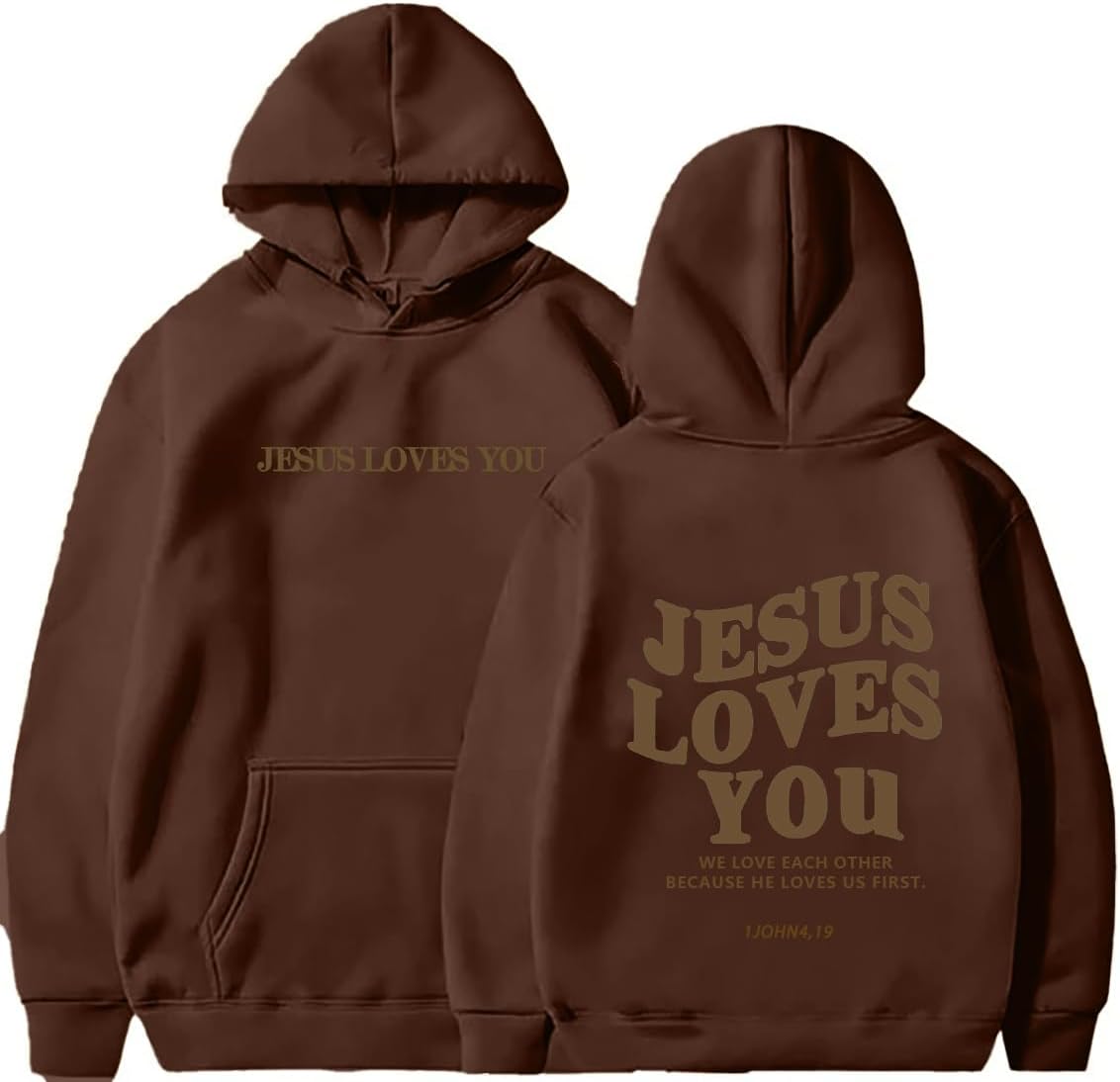Jesus Loves You Hoodie Christian Faith Religious God Tops Man Woman Pullover Sweatshirt Longsleeve