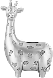 Marhynchus Fawn Piggy Bank Antique Silver Alloy Animal Coins Saving Pot for Home - Compare price