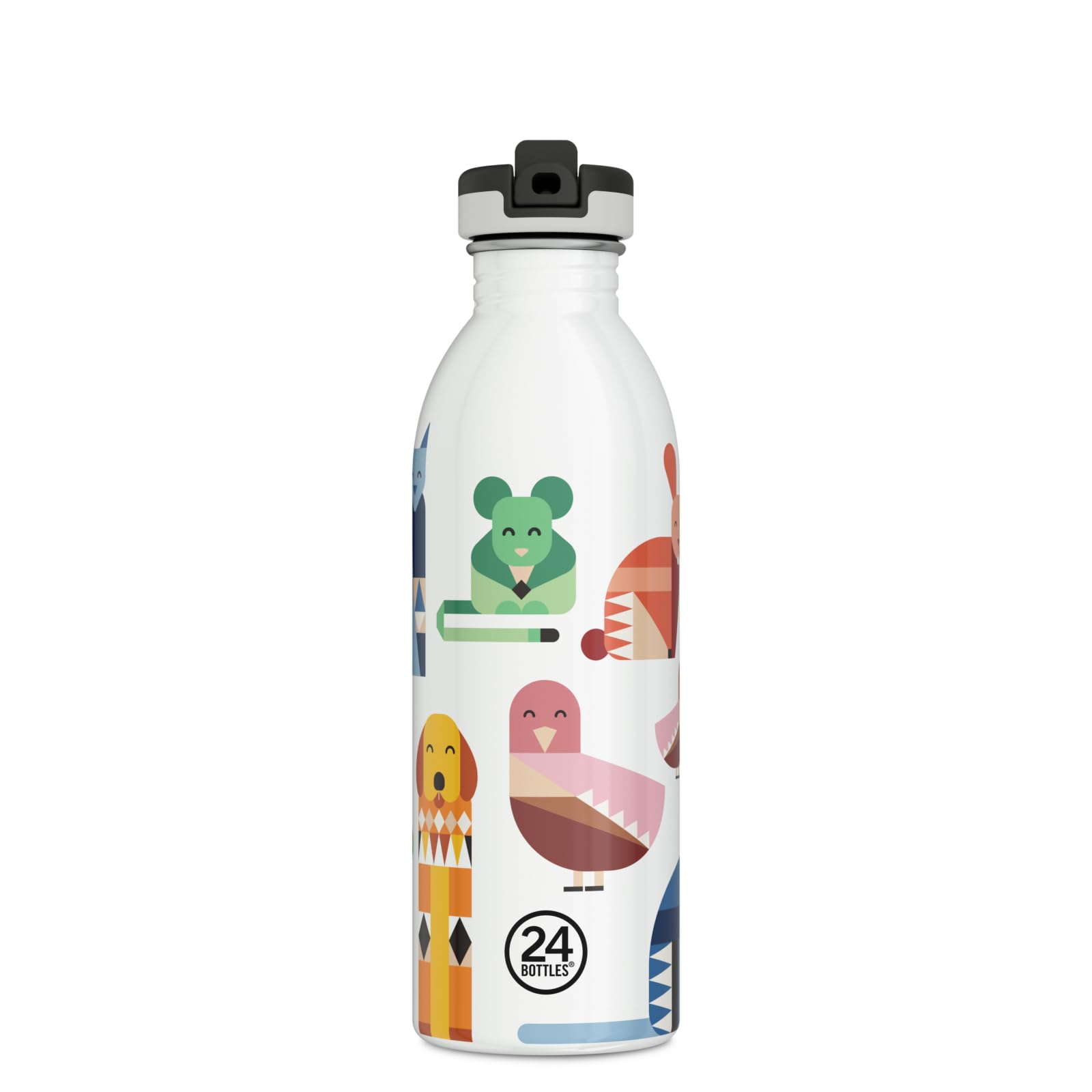 Gourde 24Bottles Kids Avec Paille – 500 Ml Inox Sans BPA – école, Maternelle, Ultra Légère Et étanche