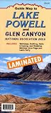 Guide Map to Lake Powell and Glen Canyon National Recreation Area Includes: Wahweap, Bullfrog, Halls Crossing, and Stateline Marinas, plus Page and Lee's Ferry Gloss Laminated