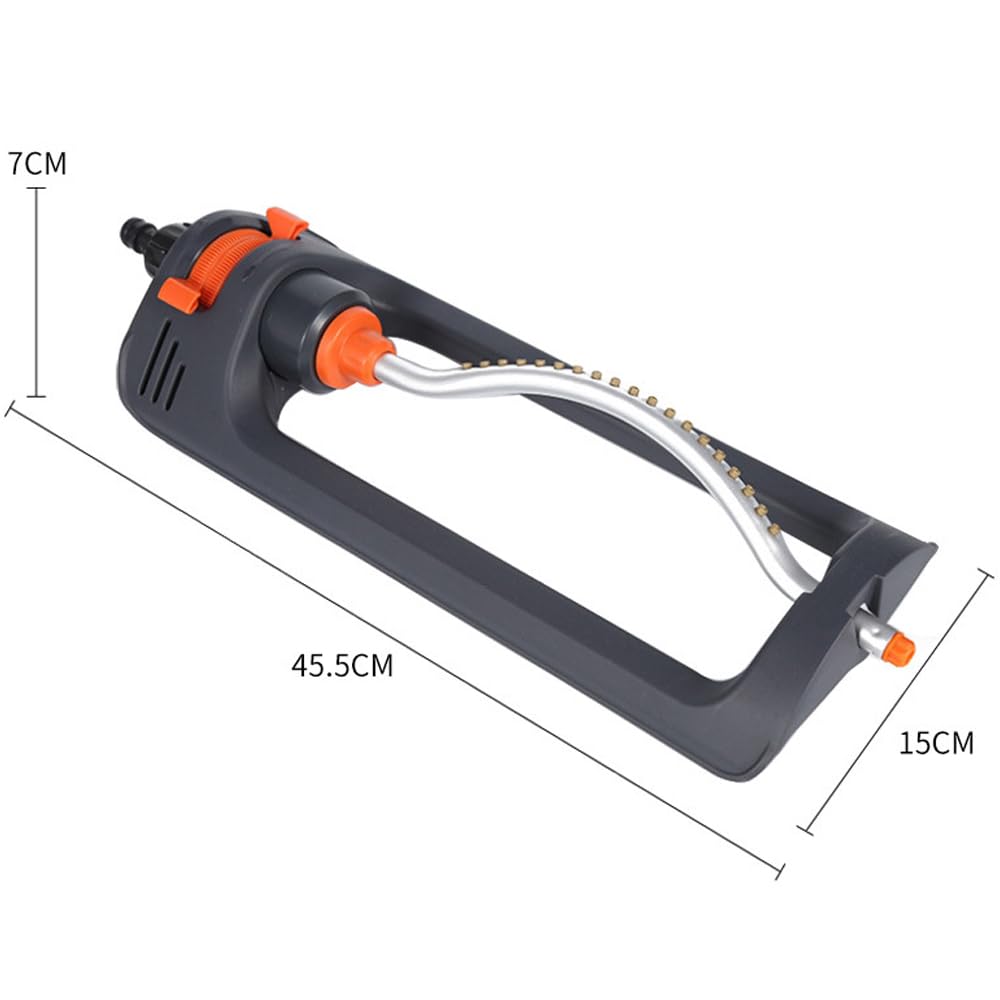 Irrigatore oscillante, irrigatore per prato, 19 fori, 4 livelli regolabili | Sistema di irrigazione automatico, irrigatore da giardino, sprinkler grande area di 180 gradi, per prato, orto, piante