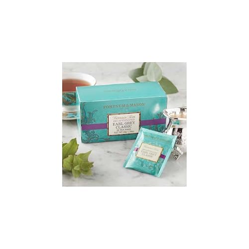 Miniatura 1 de Fortnum & Mason British Tea, Earl Grey Classic descafeinado, 25 bolsas de té (1 paquete)